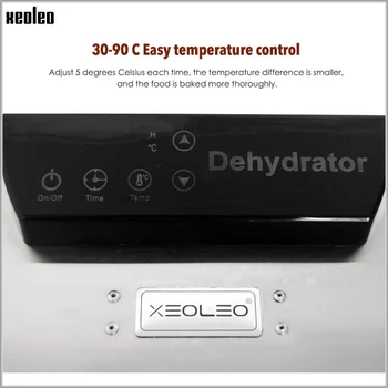 XEOLEO Food Dehydrator 10 sluoksnių Vaisių džiovintuvas Maisto Džiovinimo Mašina, Nerūdijančio plieno Homeuse Daržovių/Vaisių dehidratacijos džiovintuvas 800W