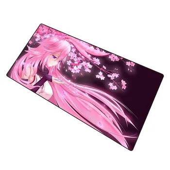 XGZ 900x400/350X600mm Anime Pink Gėlių Plaukų Mergina RGB Didelis Žaidimų Pelės Mygtukai LED Apšvietimas Kilimėlis Žaidėjus Kompiuterio Stalas Pad Mat