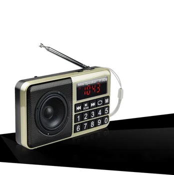 Y-928 Nešiojamą FM Radijo Imtuvas, LED Ekranas, USB Diskas, TF Kortele, MP3 Muzikos Grotuvas Garsiakalbis Su Įkraunama Baterija