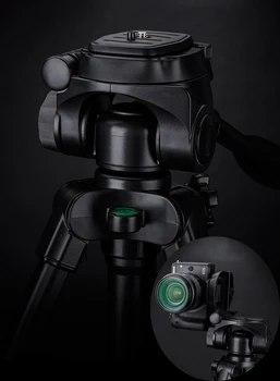 YUNTENG 390 Aliuminio Trikojis su 3-Way Galvos Laikiklio apkaba, skirta Telefono Kamera vidicon