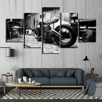 Šiuolaikinės Drobė Meno Siena Nuotraukas Kambarį 5 Vnt Moduliniai Motociklų Nuotraukas, Namų Puošybai