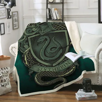 Žalia Gyvatė 3D Atspausdintas Aksomo Pliušinis Mesti Vilnos Antklodė Lovatiesė Sherpa Sofos Antklodė Antklodė Padengti Kelionės Jaunimo Patalynė Lizdo