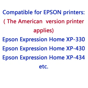 1 Set + 1Black Suderinama Epson Expression Home XP-330 XP-430 XP-434 Spausdintuvo 288XL T288 rašalo kasetė