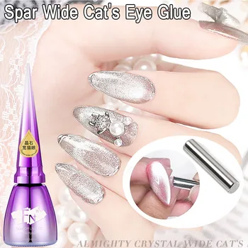 1 Set Cat Eye Fototerapijos Nagų Klijų Rinkinys Mirkti Išjungti Šviesos Nagų Gelis Cat Eye UV Gelio Magnetinio Blizgučiai Nagų Gelio Lako, su Magnetu