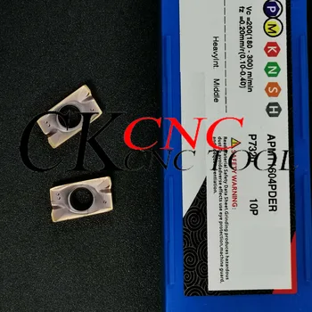 10vnt APMT1604PDER P7320 ZM1251 1125 karbido įdėklai Tekinimo įrankis APMT 1604 Malūnas Tekinimo Įrankiai, Frezavimo CNC cutter įrankis