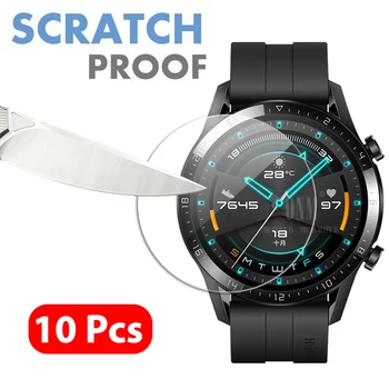 10vnt Premium Grūdintas Stiklas Huawei Žiūrėti Gt GT 2 46mm Smartwatch Screen Protector Sprogimų Kino Priedai