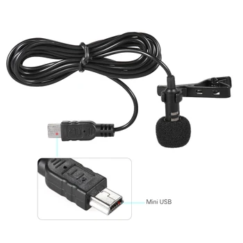 150cm Profesinės Mini USB Omni-Directional Stereo Mikrofonas Mikrofonas su Apykakle Įrašą Go pro Hero 3 3+ 4