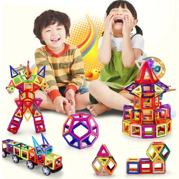 19-149pcs 3D Didelis Dydis Magnetinė Blokai Magnetinio Dizaineris Statybos Žaislai, Edukaciniai Žaislai Vaikams Dovanų