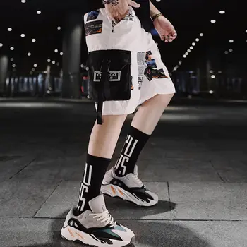 2020 Ins Korėjos Vyrų Atsitiktinis Šortai Pants Mens Hip-Hop Rap Vyriškos Kelnės Street Boy Klasika Tiesiai Kvėpavimo Prarasti Trumpas Ziajać