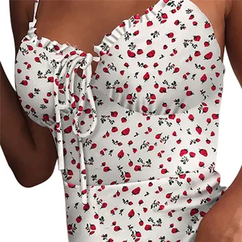 2020 metų vasaros moterų Mini slim fit maišelį klubo sexy suknelė vasarai vamzdžio viršaus suspender šifono suknelė gėlių suknelė