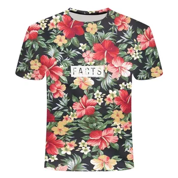 2020 metų Vasaros Vyrų Rožių Gėlių 3D Spausdinimo T-shirt Mados Vasaros trumpomis Rankovėmis vyriški Laisvalaikio Patogus 3DT Marškinėliai