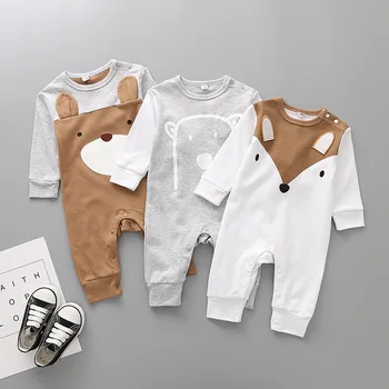 2020 Mielas gyvūnų Pavasario Kūdikių romper naujagimiui drabužiai Vaikams ilgomis rankovėmis apatiniai medvilnės berniukų Drabužius, Kūdikių mergaitės romper