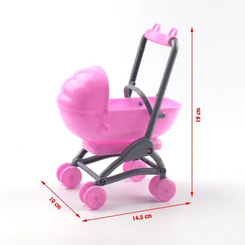 2020 Naujausias Mados Mielas Barbies Lėlės Žaisti Namas Švietimo Žaislai Vaikams Plastiko Reikmenys Dvejopo naudojimo Vežimėlis Tualetas Lovelę Sma