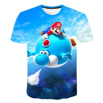 2020 Vaikai 3D Mario Print T-marškiniai, Kostiumas Berniukams, Mergaitėms Vasaros Tees Viršuje, Drabužiai Vaikams, Drabužiai Kūdikiams Atsitiktinis Marškinėlius Stree