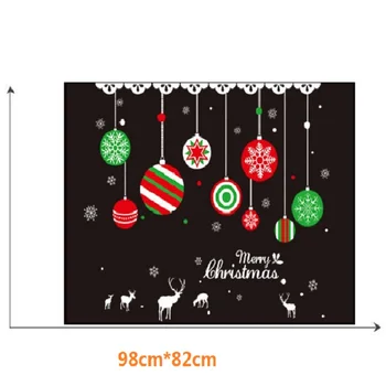 2021 Briedžių kamuolys Kalėdų sienų apdailai prekybos centro šeimos lango stiklo Kalėdų, Naujų Metų, apdailos lipdukai