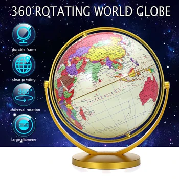 20cm Retro Pasaulyje 360 Sukasi Žemė Pasaulinio Vandenyno Žemėlapio Kamuolys Antikvariniai Darbalaukio Geografijos Mokymosi Švietimo Namų Mokykla Apdaila