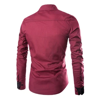 3 spalvos M-XXXL 2016 naujovė mados dizaino vyriški laisvalaikio marškinėliai spalvų kratinys ilgomis rankovėmis vyras specialios plaid marškinėliai Slim fit