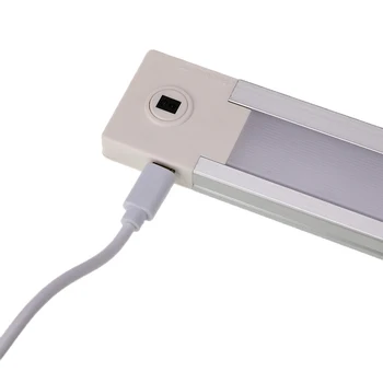 34/50/70CM LED Pagal Kabineto Šviesos USB Įkrovimo Spinta Spinta Naktį Šviesos Virtuvės Patalpų Sieniniai šviestuvai Vertus Bangų Šviesos