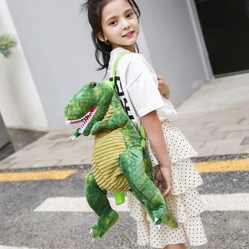 3D Didelis Ryškus Dinozaurų Pliušinis Kuprinė Vaikams Kuprinės Vaikams Mažas Maišelis Mergaitė Cute Gyvūnų Spaudinius, kelioniniai Krepšiai, Žaislai, Dovana, 4 Spalvos