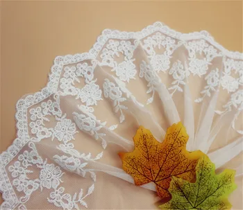 3Yds/daug 15cm pločio popieriaus baltos medvilnės tinklelio vienašališkai siuvinėjimo mažų gėlių nėriniai 