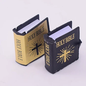 4 * 3.5* 1.3 cm 1/12 sca Mini anglų Šventosios Edition Biblijos Knygos Lėlių Miniatiūrinės Scenos Dekoracija Lėlės Priedai 2style Dangtis