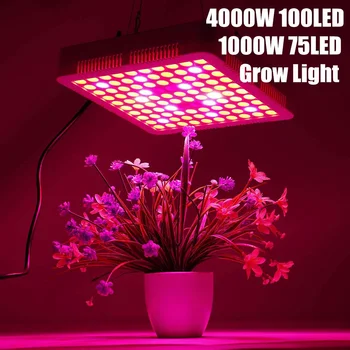4000W LED Augti Žiburiai, Lempos Skydelis Hydroponic Augalų Auginimo Visą Spektrą, Daržovių, Gėlių Patalpų Augalų Sėklos AC85-265V