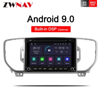 4G+32G Android 9.0 Automobilio Radijo Multimedijos Grotuvas GPS Navigatorius, KIA Sportage 4. 2016 M. 2017 M. 2018 M. 2019 Audio 2 Din ne DVD galvos vienetas