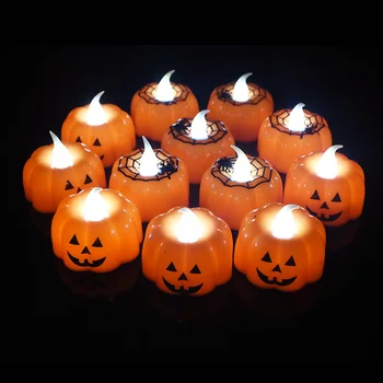 6pcs/daug Dekoratyvinių Helovinas Moliūgų LED Žibintai, Moliūgų Žvakių Mirgėjimas Žibintų Festivalis Namas Šaliai Girliandą Šviesos Apdaila