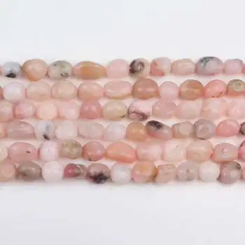 8-10mm nereguliarus fizinis originali Rožinis Opalas karoliukai papuošalai priėmimo 15inches natūralaus akmens karoliukai 
