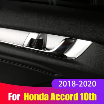ABS Automobilių Stilius Vidinės Durų Rankenos, Dubenėlį, Padengti Apdailos Lipdukai Interjero Formavimo Honda Accord X 10 m. 2018 m. 2019 m. 2020 Priedai