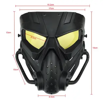 Airsoft Kaukės Anti-Rūko PC Objektyvo Apsaugos Taktinis Kaukė Srityje Medžioklės Kariuomenės Karo Žaidimai Šautuvas Oro Pistoletas Šaudymo, Dažasvydžio Kaukė