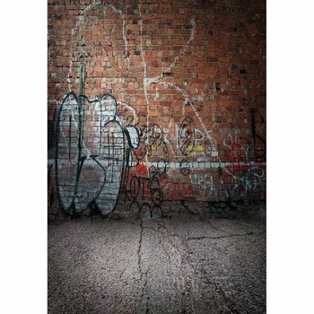 Allenjoy fonas fotografijos studijoje Grafiti plytų sienos, lauko miesto gatvės profesija fotosesiją photophone photocall