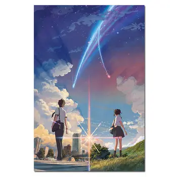 Anime Filmo Drobės Tapybos Jūsų Vardas Kimi No Na Wa Menas, Plakatų ir grafikos Animacinių filmų Sienos paveiksl Namų Puošybai Cuadros