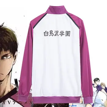 Anime Haikyuu! SEZONAS 3 Shiratorizawa Ushijima Wakatoshi Gakuen Cosplay Kostiumų Chaqueta Sportinę Uniformą (Švarkas + Kelnės)