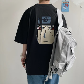 Anime Naruto, T-marškinėliai Vyrams, Moterims, Grafinis Marškinėliai 90s Marškinėlius Harajuku Ulzzang Tee Streetwear korėjos Drabužių Viršūnes Itachi Uchiha