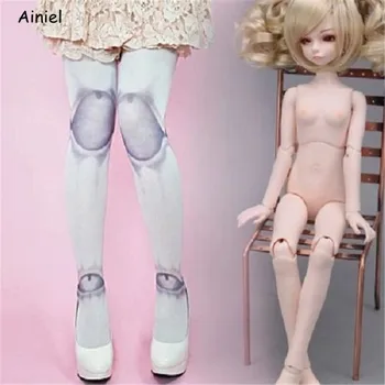 Anime Puikus Kamuolys Bendras Lėlės SD Pėdkelnės Pėdkelnės Mielas Kojinės 2 Spalvų Cool Lolita Ilgas Kojines Dviejų stilių Balta Moterų Mergina