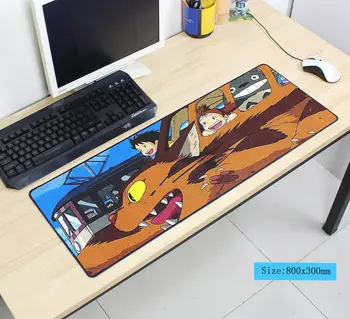 Anime Totoro pelės mygtukai 800x300x3mm padas su pele kompiuteris notbook kilimėlis Mados, žaidimų padmouse žaidėjus, klaviatūros, pelės kilimėliai