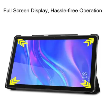 Atveju, Huawei Mediapad M6 10.8 Tablet Atveju, Huawei 10.8 PRO SPP-AL09/W09 Folio Stand Miego Dangtis atsparus smūgiams Shell