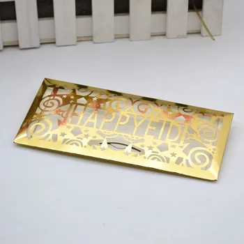 Aukso metalo Laimingas Eid pjovimas lazeriu pinigų vokai