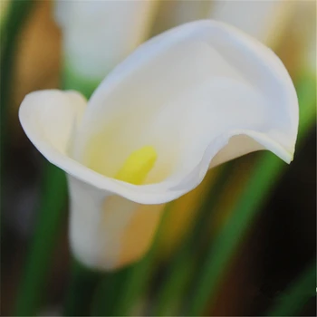 Aukštos kokybės 63cm Nekilnojamojo Touch callalily PU Dirbtinės Gėlės šilko Gėlės Namuose papuošalai Vestuves