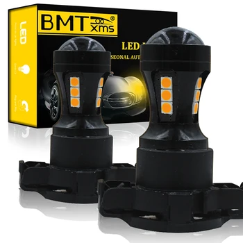 BMTxms 2x PY24W 5200s LED Automobilio Lemputė Canbus Posūkio Signalo Lemputė Audi A4 B8 audi Q5 BMW X3 E90 E92 E83 E70 