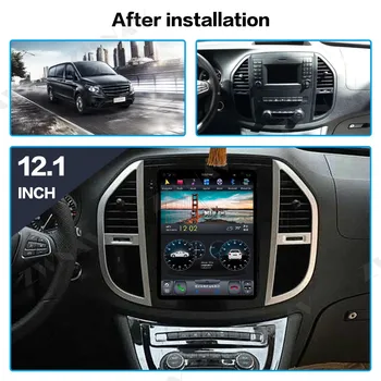 Carplay DSP Android 9 128G Vertikalus Tesla Radijo Ekrano Automobilio Multimedijos Grotuvas Stereo GPS Navigacija Mercedes-Benz Vito 2016