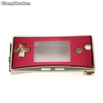 ChengHaoRan Metalo Korpusas su Lukštais Atveju Nintendo Gameboy Micro Už GBM Priekiniai Galinį Dangtelį Faceplate Baterijų Laikiklis w/ Varžtas