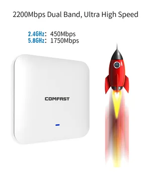 COMFAST Didelės Spartos 2200Mbps Gigabit Dual Band 2.4 G&5.8 G Lubų Belaidžio WiFi AP Wifi Antenos Signalo Stiprintuvą CF-E385AC