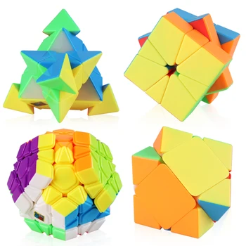 D-FantiX Moyu Mofangjiaoshi Magic Cube Nustatyti Piramidės Nerijos Aikštėje 1 Dodecahedron Greitis Kubeliai Dėlionės, Žaislų, Profesinės 4pcs Vaikams