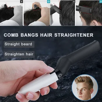 Daugiafunkcinis Šukos Garbanoti Geležies Tiesinti Plaukų Styler Formavimo Šukos Vyrų Plaukų Šepetys Įrankis Greitai Elektrinio Šildymo Hair Curler
