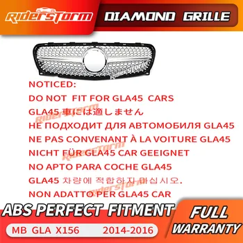 Diamond grotelės tinka GLA klasės Grilis X156 Diamond Priekinės Grotelės už mercedez benz GLA180 GLA200 GLA250-2016 m. diamond grilis