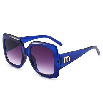 Didelis aikštė akiniai nuo saulės moterims, vyrams 2020 uv400 aukštos kokybės prekės dizaineris negabaritinių atspalvių moterų retro oculos de sol feminino