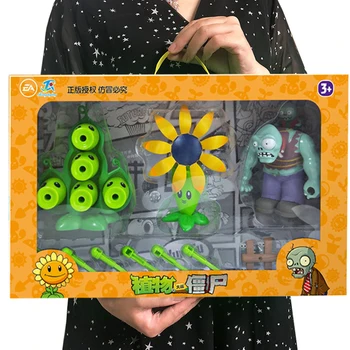 Didelis Originali Augalai vs Zombie Žaislai, 2 Pilnas Komplektas Berniukams Minkšto Silikono Anime Pav Vaikų Lėlės Vaikams Gimtadienio Žaislas Dovanos