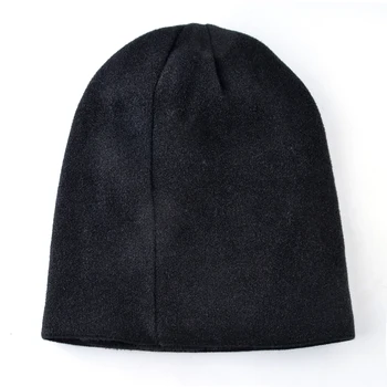 Du kartus aksomo skullies megzti vilnos skrybėlę Vyrų žiemos bžūp Išlaikyti šiltas beanies vyrai, variklio dangtis, plius aksomo, skrybėlės moterims kaulų gorro